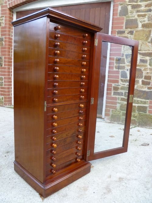 Victorian Mahogany 20 Drawer Collectors Cabinet
