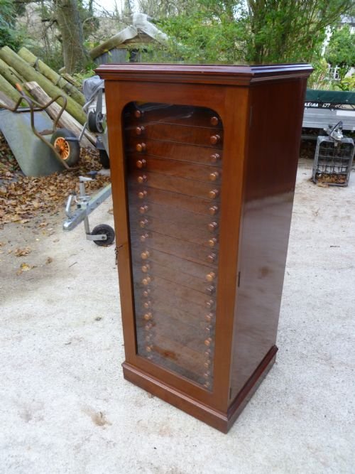 fig 3. VICTORIAN MAHOGANY 20 DRAWER COLLECTORS CABINET