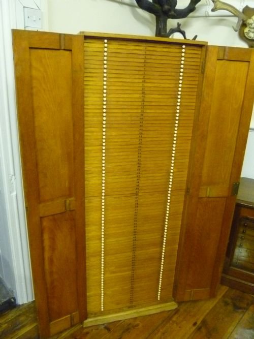 Victorian Antique Microscope Slide Collectors Cabinet