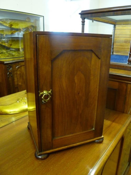 Antique Walnut Curio or Collectors Cabinet