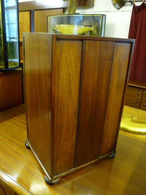 fig 2. ANTIQUE WALNUT CURIO OR COLLECTORS CABINET
