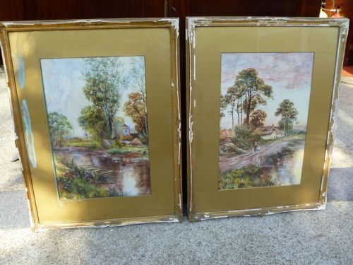 A Pair of Victorian Pastoral Water Colour Paintings