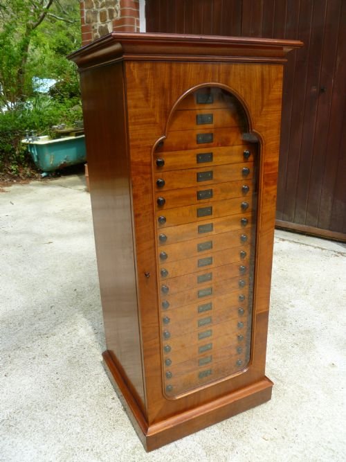 Fine Victorian Mahogany Collectors Cabinet by J.t.crockett of Cavendish Square. London.