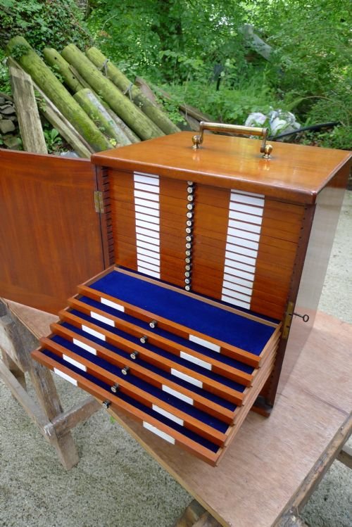 Microscope Slide Colectors Cabinet in Victorian Mahogany