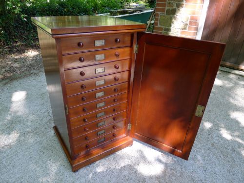 fig 2. FINE VICTORIAN HONDURAS MAHOGANY COLLECTORS CABINET