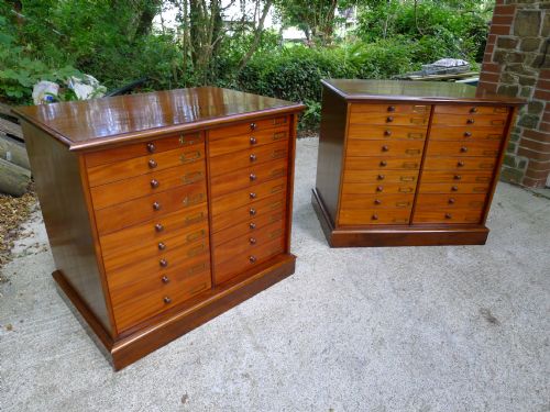 A Superb Pair of Victorian Mahogany Collectors Cabinets Circa 1870