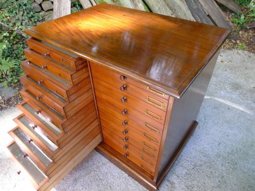 fig 1. A SUPERB PAIR OF VICTORIAN MAHOGANY COLLECTORS CABINETS CIRCA 1870