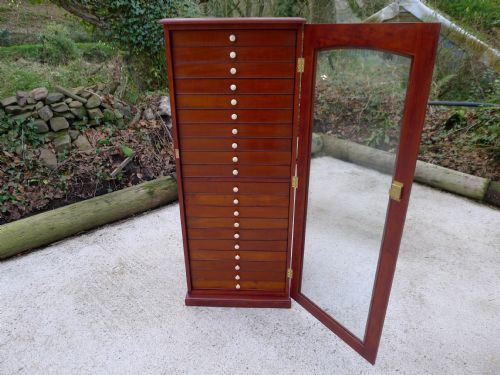 fig 1. A 20 DRAWER COLLECTORS CABINET WITH FINE VICTORIAN DRAWERS.