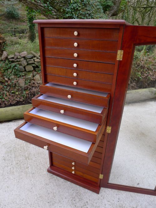 fig 2. A 20 DRAWER COLLECTORS CABINET WITH FINE VICTORIAN DRAWERS.