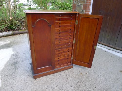 An Excellent 36 Drawer Collectors Specimen Cabinet by Jansen of London Circa 1880.