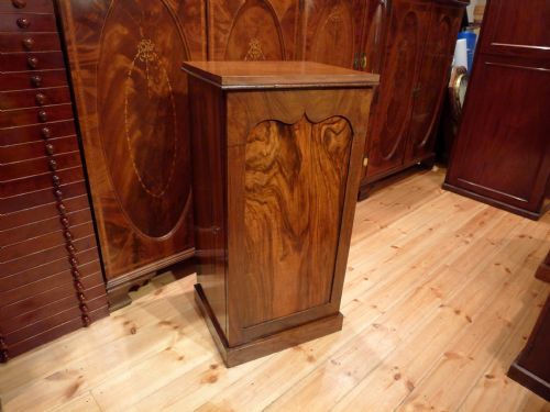 A Very Good, Highly Figured English Walnut, 14 Drawer Collectors Cabinet Circa 1870