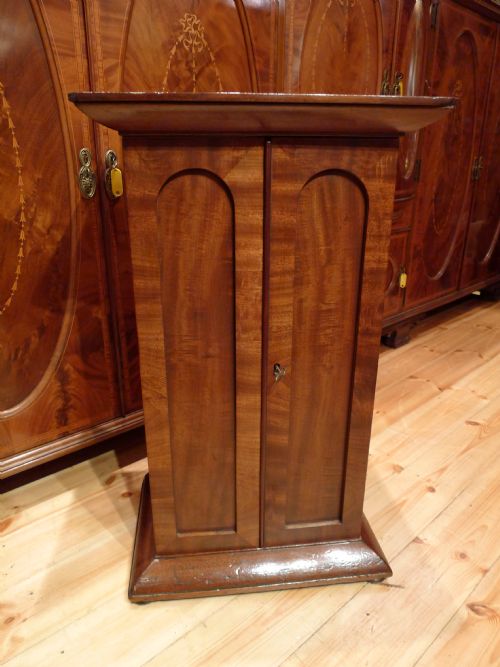 A Beautifully Figured, Victorian Honduras Mahogany Collectors Cabinet Used for Storage of Microscopy Equipment Circa 1880