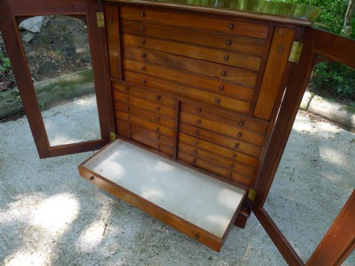 fig 2. A FINE VICTORIAN MAHOGANY 21 DRAWER COLLECTORS CABINET CIRCA 1870