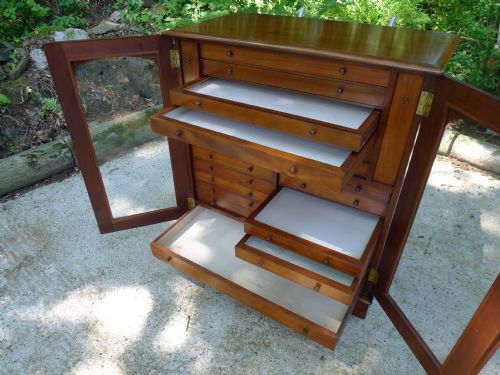 fig 3. A FINE VICTORIAN MAHOGANY 21 DRAWER COLLECTORS CABINET CIRCA 1870