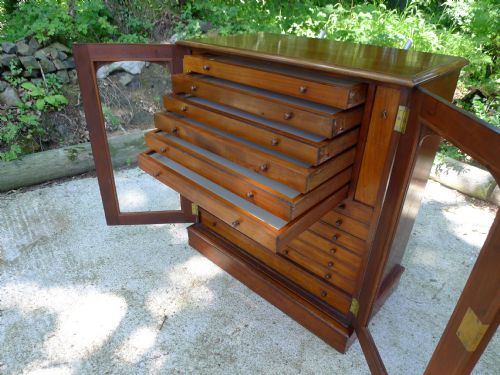 fig 5. A FINE VICTORIAN MAHOGANY 21 DRAWER COLLECTORS CABINET CIRCA 1870