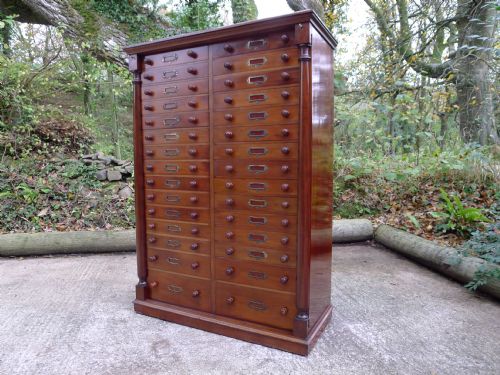 fig 3. A FINE VICTORIAN 30 DRAWER MAHOGANY COLLECTORS CABINET LATE OF THE LATE DR.G.S.GRAHAM-SMITH. CIRCA 1880.