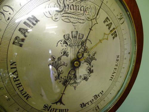 A GOOD VICTORIAN ROSEWOOD 10 INCH DIAL WHEEL BAROMETER IN FULL WORKING ORDERCIRCA 1870 - ADDITIONAL PHOTO 1