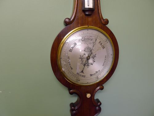 A GOOD VICTORIAN ROSEWOOD 10 INCH DIAL WHEEL BAROMETER IN FULL WORKING ORDERCIRCA 1870 - ADDITIONAL PHOTO 3
