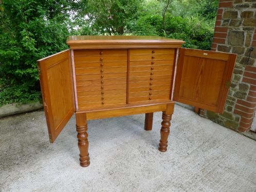 An Absolutely Superb and Rare 20 Drawer Collectors Cabinet by C.h.longley Circa 1880