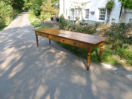 fig 1. AN ENGLISH 317cm, FARMHOUSE TABLE FROM DEVON CIRCA 1870