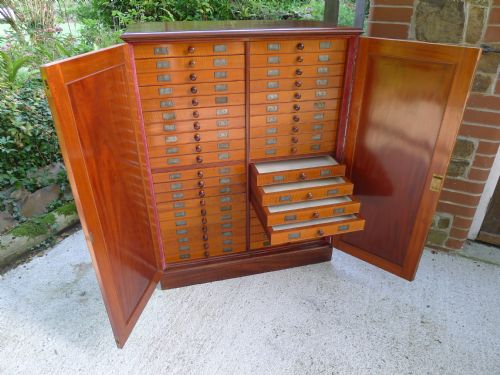 A Superb Quality 40 Drawer Collectors Cabinet by Druce of Bakers St