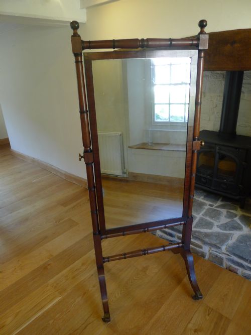 A SUPERB EARLY 19TH CENTURY MAHOGANY CHEVAL MIRROR - ADDITIONAL PHOTO 5