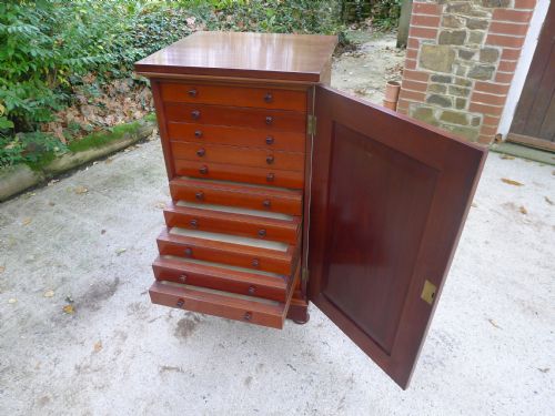 fig 4. A SUPERB EARLY VICTORIAN, HONDURAS MAHOGANY, COLLECTORS CABINET BY STANDISH