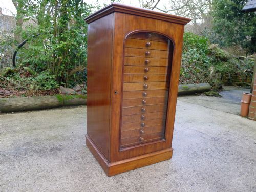 A Solid Mahogany 16 Drawer Collectors Cabinet by Leonard Tatchell Circa 1880