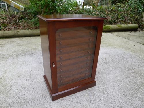 A Good Victorian Deal and Mahogany Collectors Cabinet by Gardner of Oxford Street, London. Circa 1890.