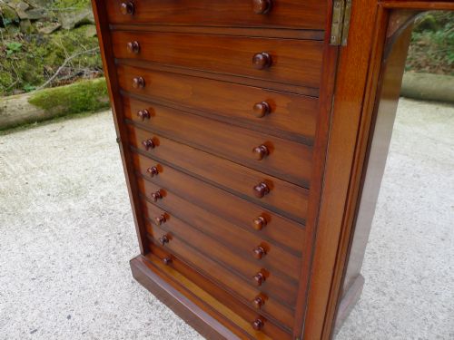 fig 4. A GOOD VICTORIAN DEAL AND MAHOGANY COLLECTORS CABINET BY GARDNER OF OXFORD STREET, LONDON. CIRCA 1890.