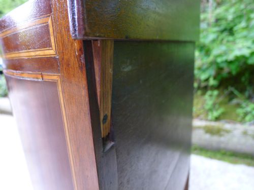 A GOOD GEORGIAN BOW FRONT MAHOGANY CORNER DISPLAY STANDWASH STAND WITH RARE FOLD DOWN TOP CIRCA 1790 - ADDITIONAL PHOTO 9