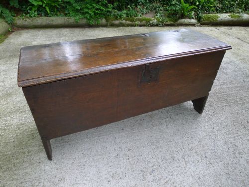 A 17th Century Oak Five Plank Coffer in Good Condition.