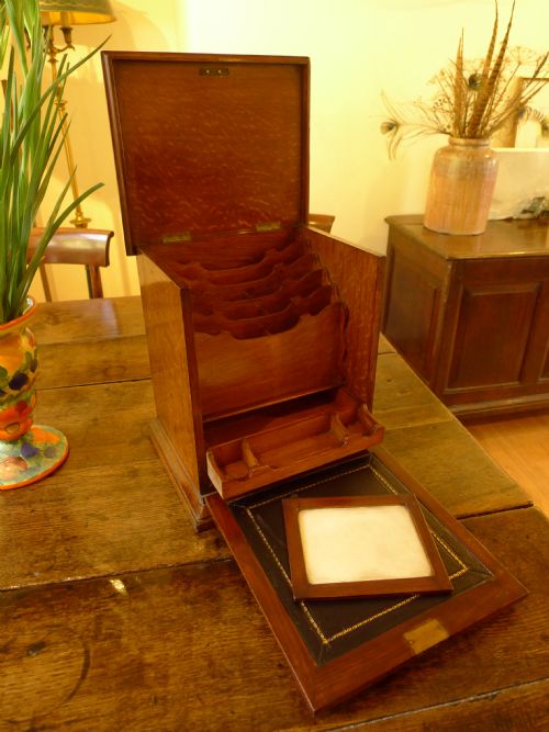 A Victorian Oak Stationary and Writing Cabinet. Circa 1880.