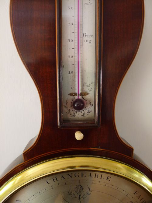 fig 3. A VERY FINE 1O INCH WHEEL BAROMETER BY JAMES GATTY OF LONDON CIRCA 1790
