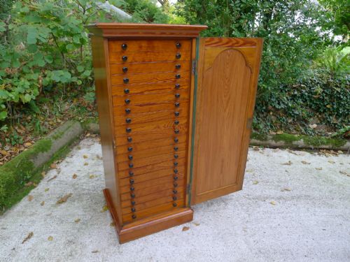 A Superb 20 Drawer 'Trefoil' Style Collectors Cabinet by J.t.crockett of London Circa 1880