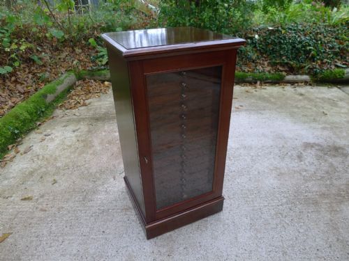 A Good 16 Drawer Satin Walnut and Mahogany Collectors Cabinet by Watkins and Doncaster the Strand, London. Circa 1910.