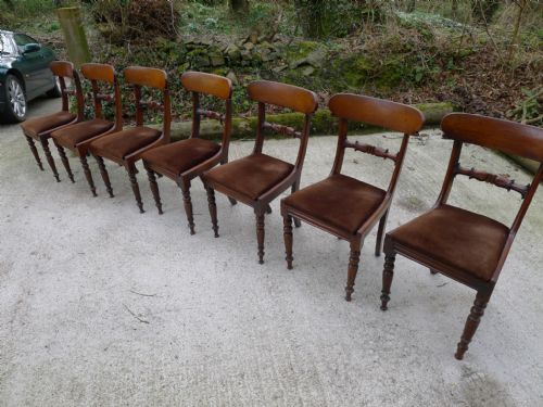 fig 1. SEVEN WILLIAM IV MAHOGANY DINING CHAIRS CIRCA 1834