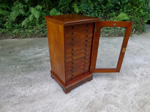 fig 1. THOMAS GURNEY 12 DRAWER COLLECTORS CABINET CIRCA 1880