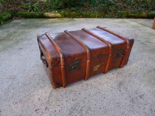 A Leather Travelling Trunk
