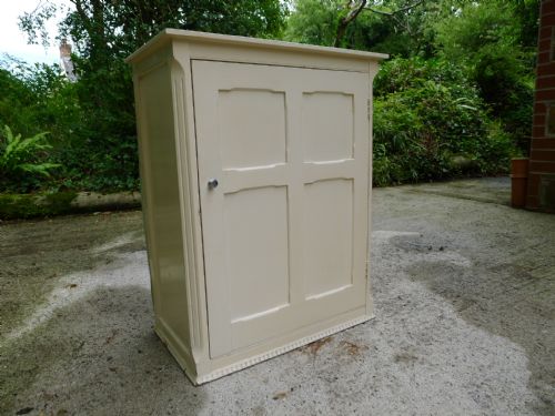 A Painted Pine and Ply Bathroom or Other Cabinet in Good Order. Circa 1920
