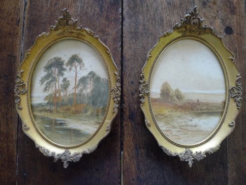 A Pair of H.vane Turner Water Colours in Original Frames Circa 1890.
