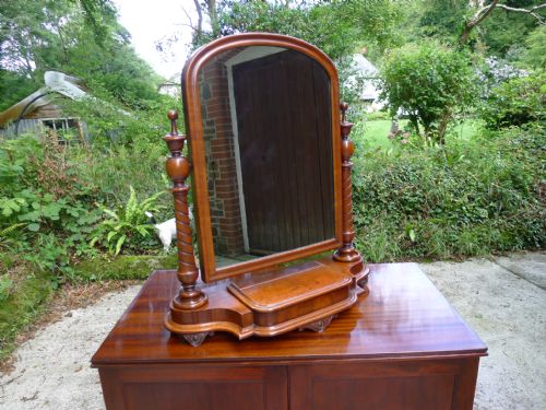 A Fine Victorian Mahogany Dressing Table Swing Mirror Circa 1880