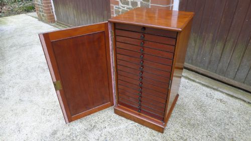 A Superb and Historic 16 Drawer Collectors Cabinet. Property of the Late J.c.dale 1791-1872.