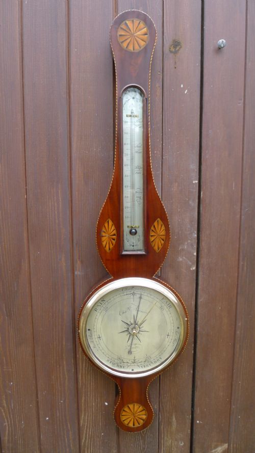A Superb Wheel Barometer by Charles Aiano of London Circa 1800