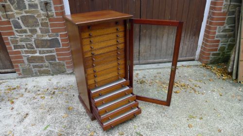 A Good and Versatile 16 Drawer Collectors Cabinet Late of P.w.cribb. Circa 1930.