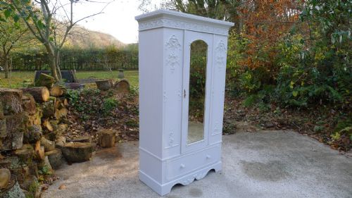 A Good Painted Pine Victorian Wardrobe Circa 1890