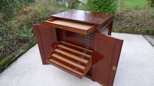 fig 4. A MUSEUM QUALITY LATE VICTORIAN COLLECTORS CABINET BY HOLLAND & SONS. CIRCA 1890. SOURCE, THE BRITISH MUSEUM. LONDON. ENGLAND.