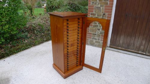 A Superb 20 Drawer Classic J.t.crockett of Cavendish Square, Collectors Cabinet Circa 1885. (Continental Depth Drawers).