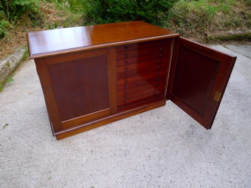 fig 2. AN EXCELLENT MAHOGANY 20 DRAWER COLLECTORS CABINET. CIRCA 1900.