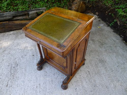 A Beautiful English Burr Walnut Davenport Desk Circa 1870
